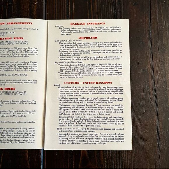 Canadian Pacific Eastbound Brochure (1957) - Picture 3 of 4